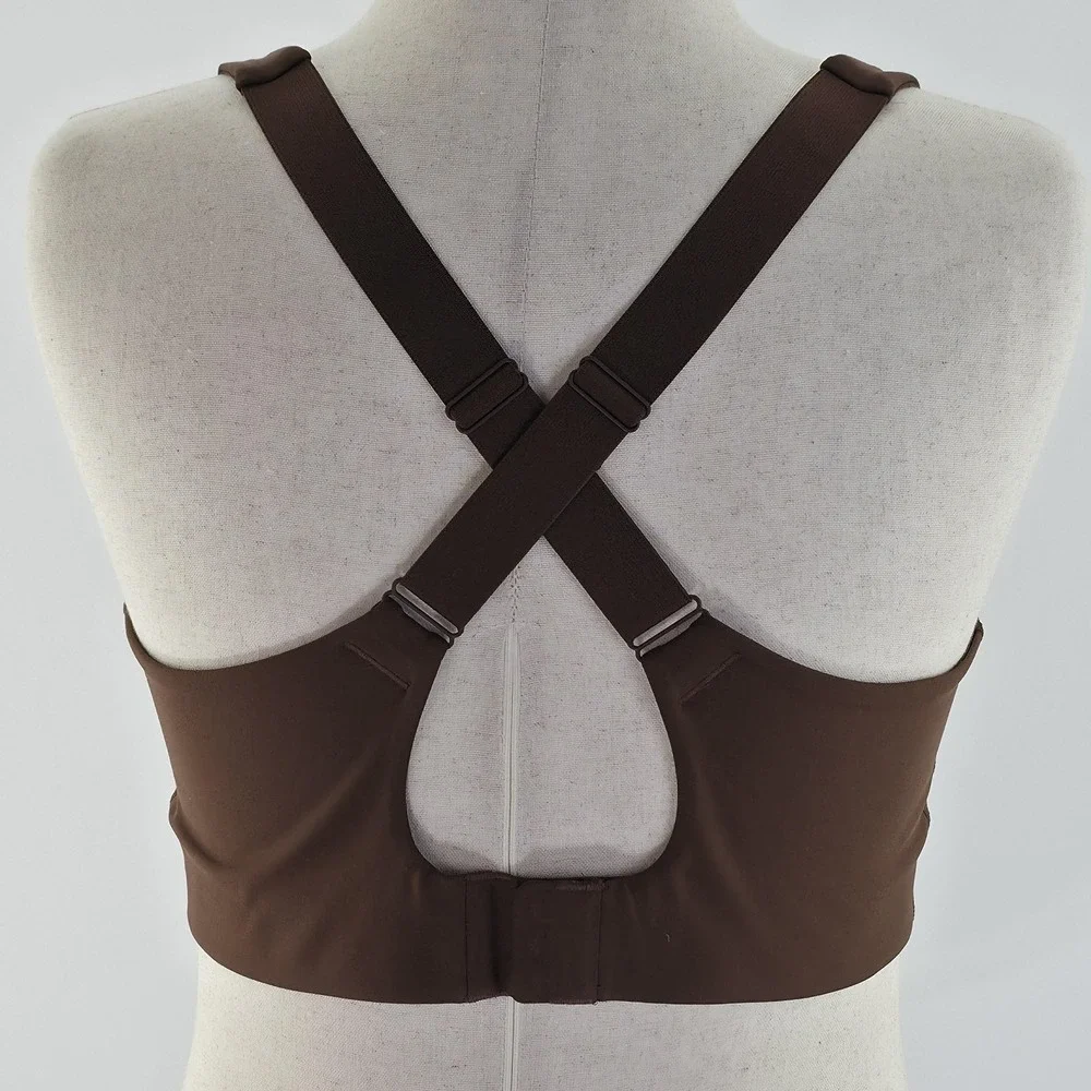 Girlfriend Collective Simone High Support Sports Bra Womens 2XL Cross Back Brown